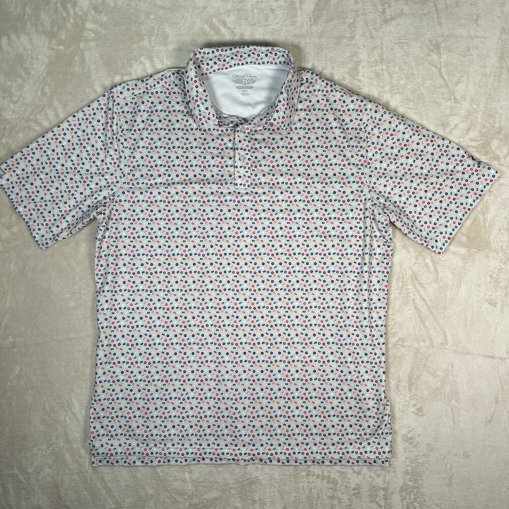 Straight Down Performance Golf Polo Shirt Billiards Balls Pool Men’s Size XXL